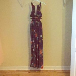Express tropical print maxi dress